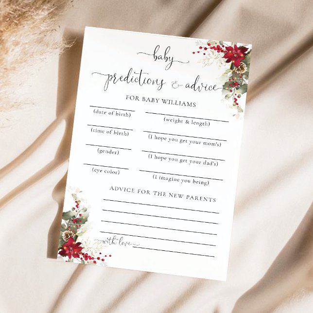 Julens Röda poinsettia-predikkort (Skapare uppladdad)