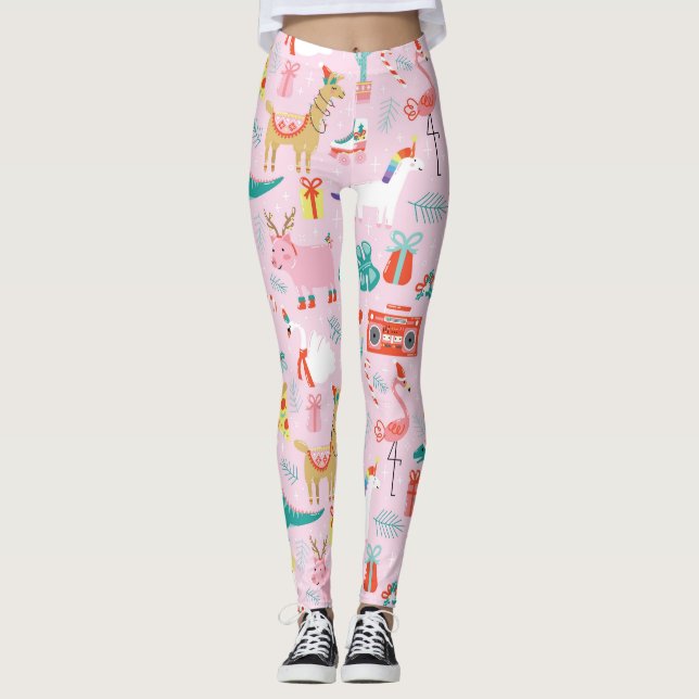 Julens Roligt: Djursätet Mönster. Leggings (Framsida)