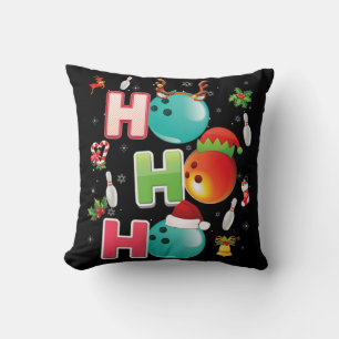 Julens Roligt Ho Ho Ho Bowling Pajama Santa Älskar Kudde