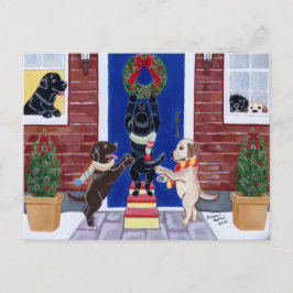 Julens Roligt Labradors Helg Vykort