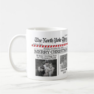 Julens Roligt North Pole Times Whimsical Cute Kaffemugg