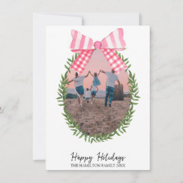 Julens Rosa Bow Coquette Wandeto Photo Julkort