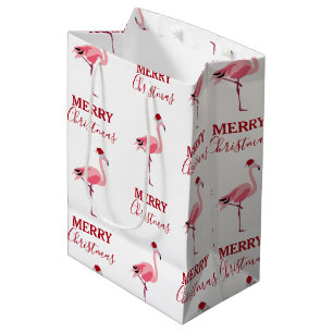 Julens Rosa Flamingo Bird med Santa Hat