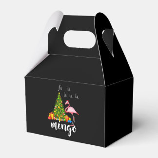 Julens Rosa Flamingo Santa Hat-utskrift Presentaskar