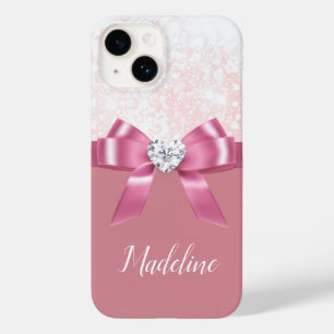 Julens Rosa Glitter Snowflake Ribbon Diamond