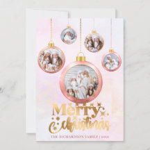 Julens Rosa Vattenfärg 5 Foto Ornament Helgdag