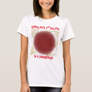 Julens Rudolf's 1st Selfie & Santa List på baksida T Shirt
