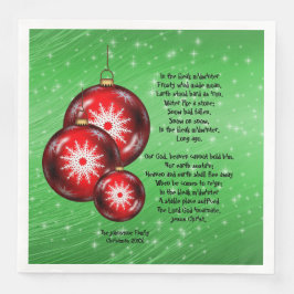 Julens Sång-text i Bleak Midvintertid Pappersservett