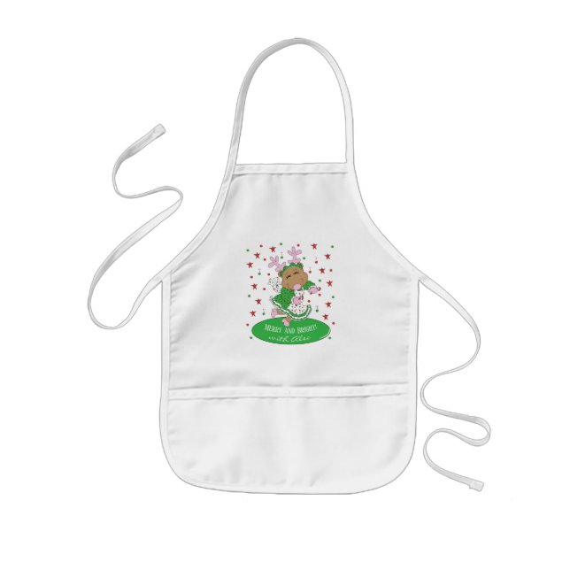 Julens skidlängd Apron Merry och Bright Barnförkläde (Framsidan)