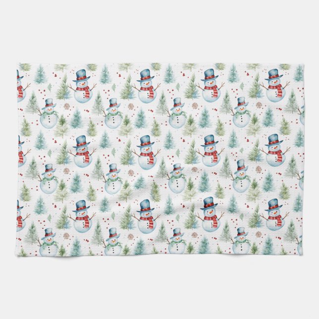 Julens Snögubbar Kitchen Towel Kökshandduk (Horisontell)