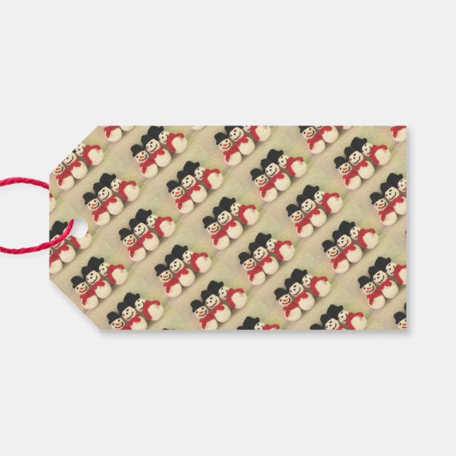 Julens Snögubbar - Märkre Presentetikett (Baksidan Horisontell)