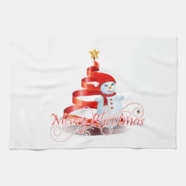 Julens Snögubbe Kitchen Towel 16 x 24 tum Kökshandduk