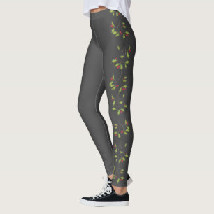 Julens Snyggt Helgdag Holly Berries Cute Leggings