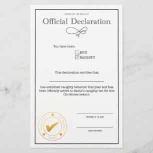 Julens Stygga Lista Deklaration