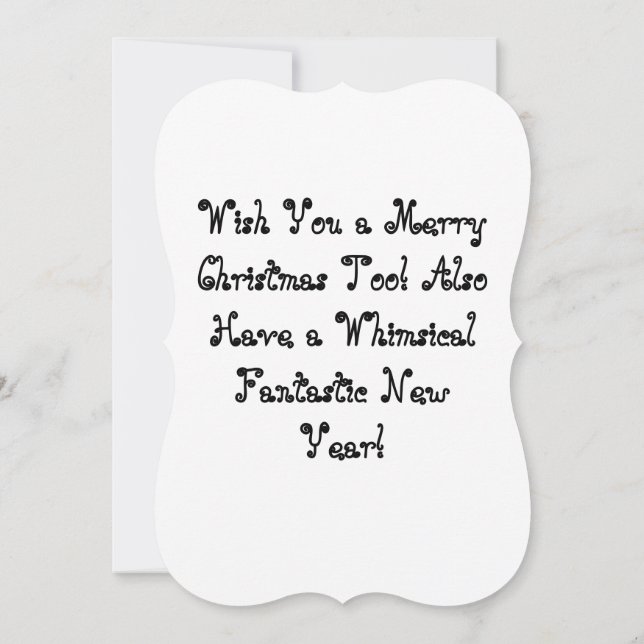 Julens Tack - platta kort (Baksida)