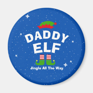 Julens Tecknad Elf-eget namn och fras Magnet