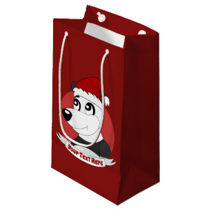 Julens tecknad med söt panda är en liten gåva