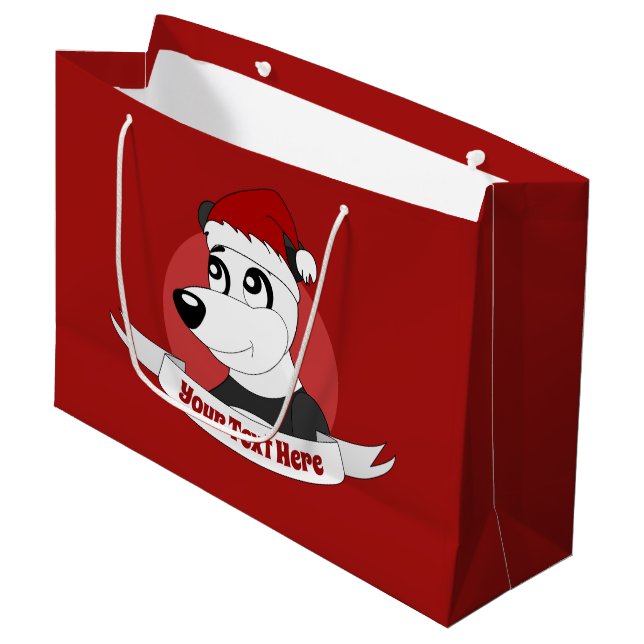 Julens tecknad med söt panda är en stor gåva (Framsidan Vinklad)