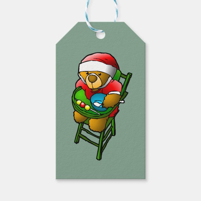 Julens teddybjörn presentetikett (Framsidan)