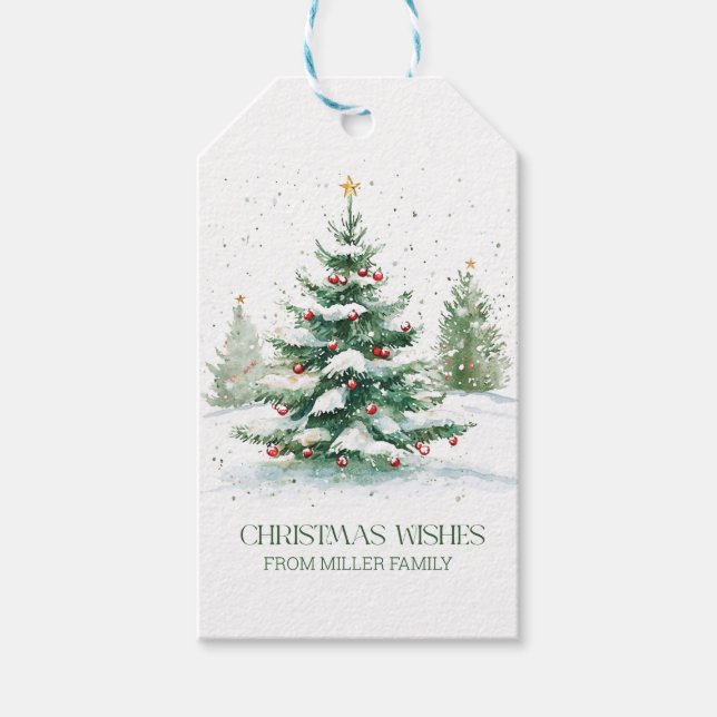 Julens tema Jul Önskemål Retro Typografi Presentetikett (Framsidan)