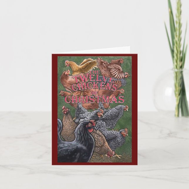 Julens tolv höns kort (Framsida)