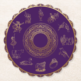 Julens tolv Lilor Underlägg Papper