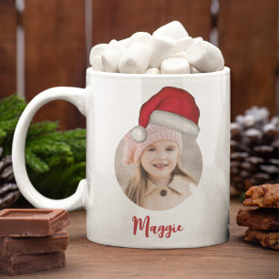 Julens Trendig Simple Cute Santa Hat Photo Kaffemugg
