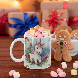 Julens Unicorn-Helgdag Två-Tonad Mugg