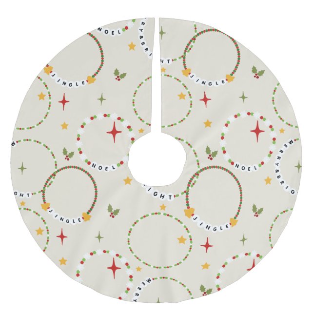 Julens Vänskap Bracelets Julgransmatta Borstad Polyester (Framsidan)