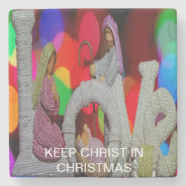 Julens väsen med Kärlek i nativitetsscenen Underlägg Sten