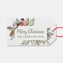 Julens vattenfärg Festive Foliage Presentetikett