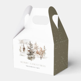 Julens vattenfärg Vinterliggande favoritruta Presentaskar