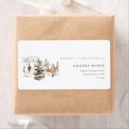 Julens vattenfärg Vinterliggande Fraktsedel