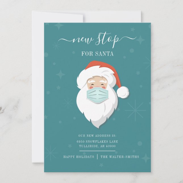 Julens Vi har flyttat New Stop for Santa Flytta (Framsida)