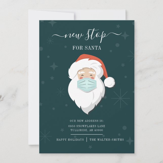Julens Vi har flyttat New Stop for Santa Flytta (Framsida)