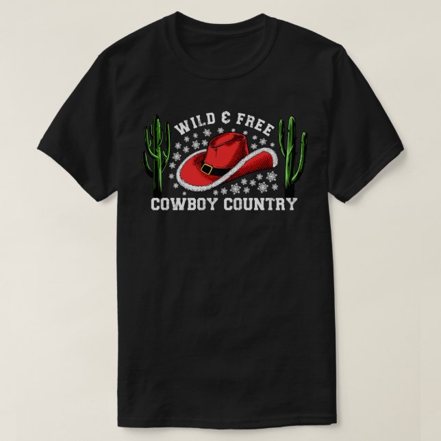 Julens Vild och Western Cowboy Land T Shirt (Design framsida)