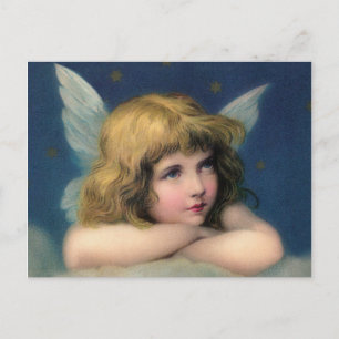 Julens Vintage Angel Helg Vykort