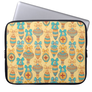Julens vintage mönster. Sömlös mönster med C Laptop Fodral