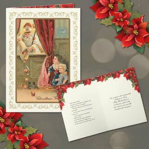 Julens Vintage St. Nicholas Prayer Religiösa Helgkort