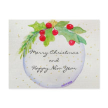 Julens vykort för prydnadsföremål