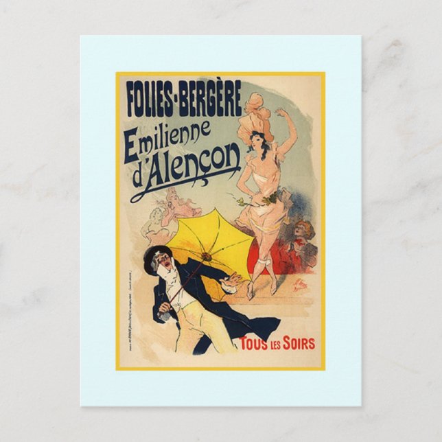 Jules Chéret,Annons,1890 Vykort (Framsida)