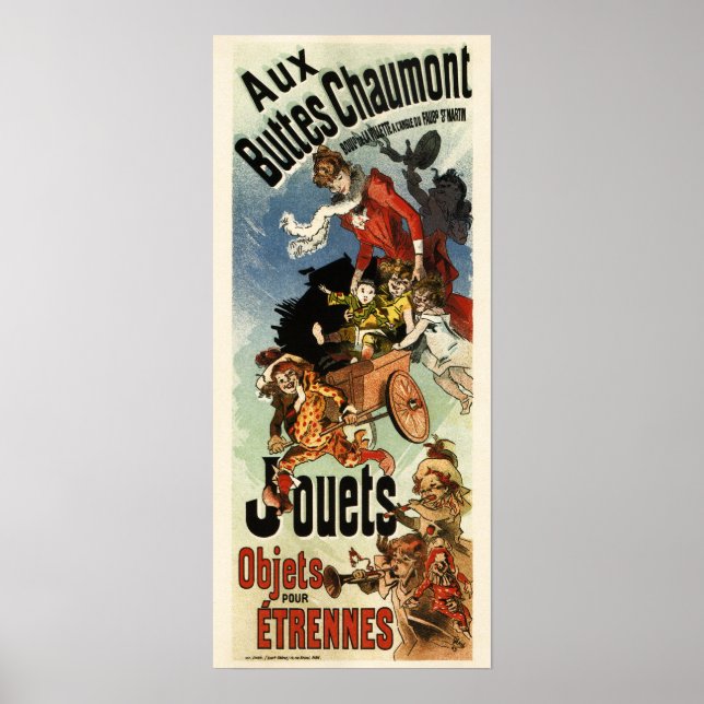 JULES CHERET Aux Buttes Chaumont Jouets Fransk Poster (Framsidan)