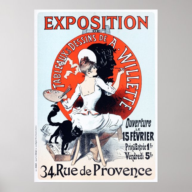 Jules Cheret Exposition Art nouveau Poster (Framsidan)