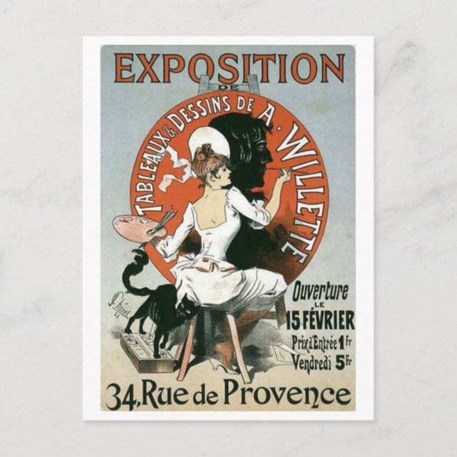 Jules Cheret Postcard Vykort (Framsida)