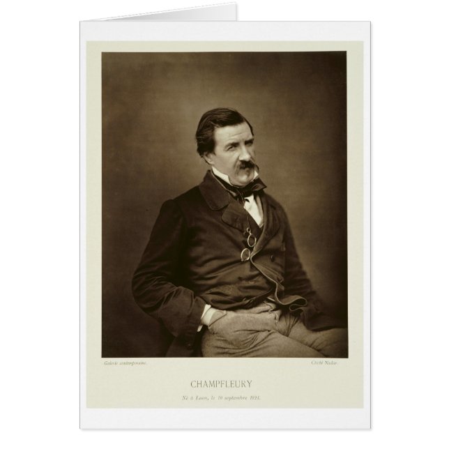 Jules Francois Felix Husson, "Champfleury" (1821-8 Hälsningskort (Framsidan)