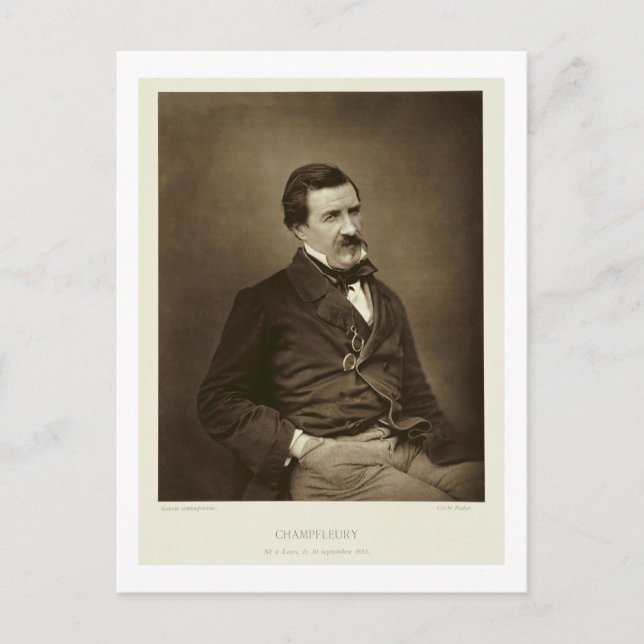 Jules Francois Felix Husson, "Champfleury" (1821-8 Vykort (Framsida)