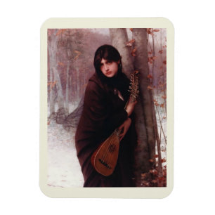 Jules Joseph Lefebvre, flicka med mandolin Art Magnet