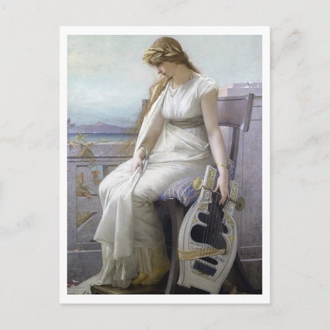 Jules Joseph LeFebvre, Sappho, 1884 Vykort (Framsida)