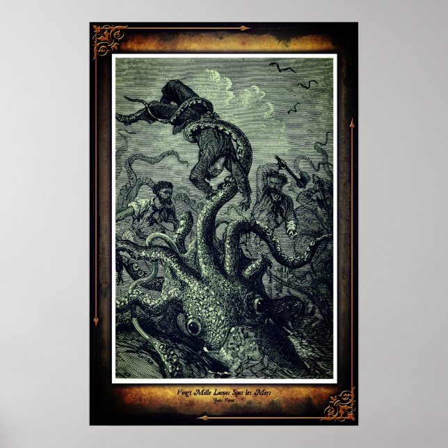 Jules Verne 2000 Leagues under havet Poster 2 (Framsidan)