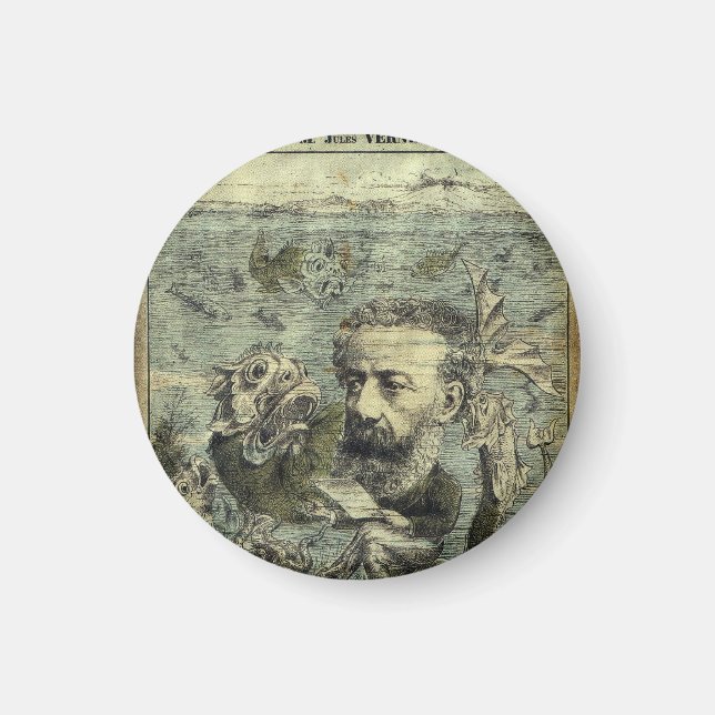Jules Verne Algerie Illustration Magnet (Framsidan)